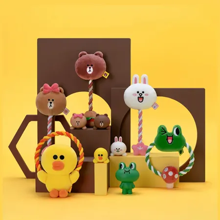 【LINE FRIENDS】经典系列宠物绳结发声玩具(五款任选)✿90G002